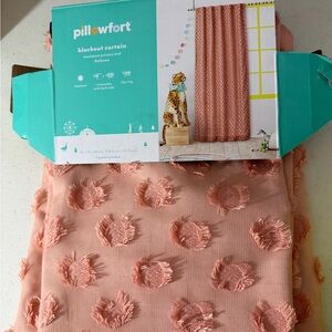 💚 Pillowfort kids blackout curtain panel New coral
